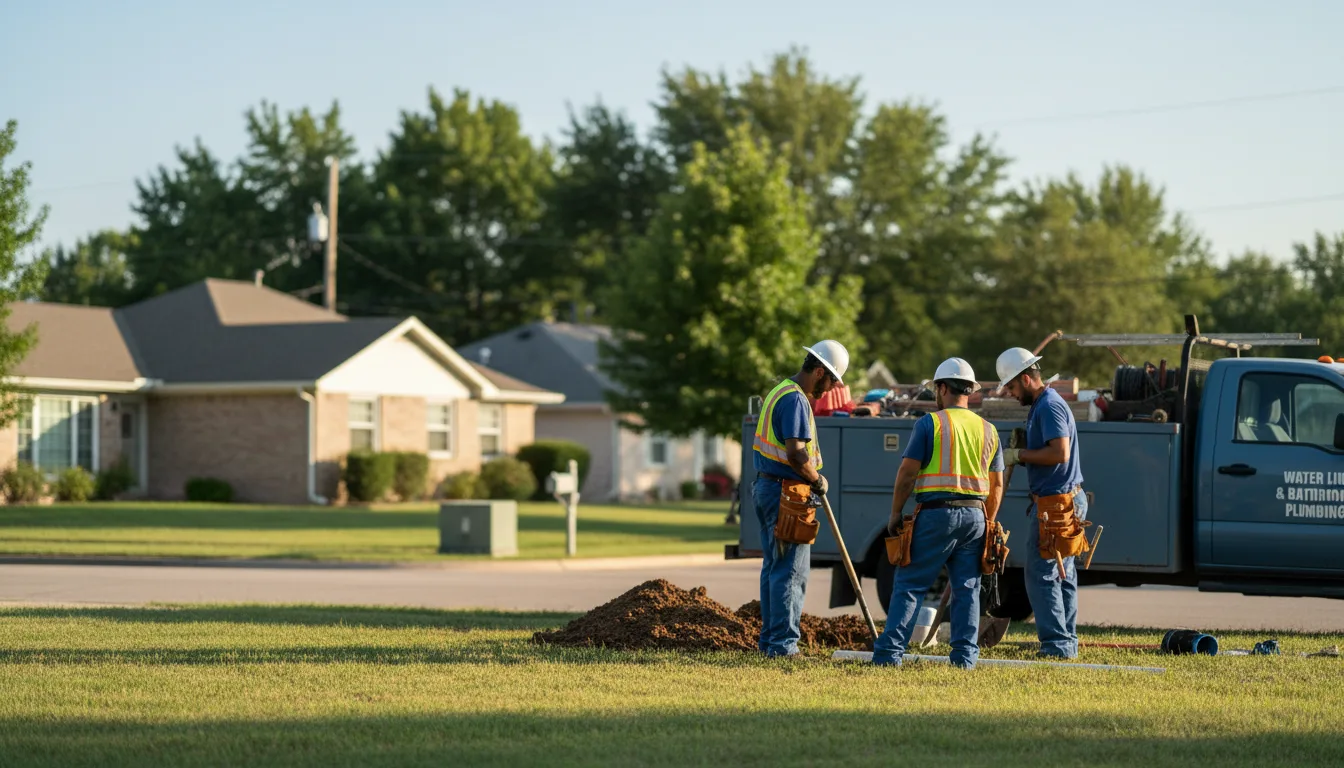Residential water line and bathroom plumbing service in Pulaski, PA